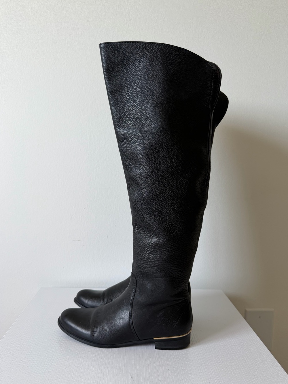 La CANADIENNE Black Over-the-Knee Leather Riding Boots